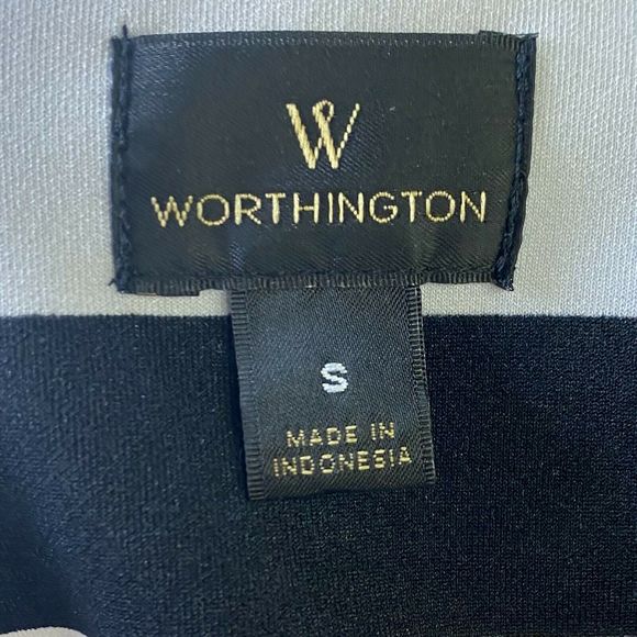 Worthington Shift Dress Sz S Black Pink Blue White - Picture 5 of 6